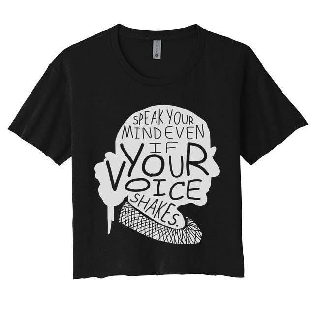 Speak Your Mind Even If Your Voice Shakes Crop Top