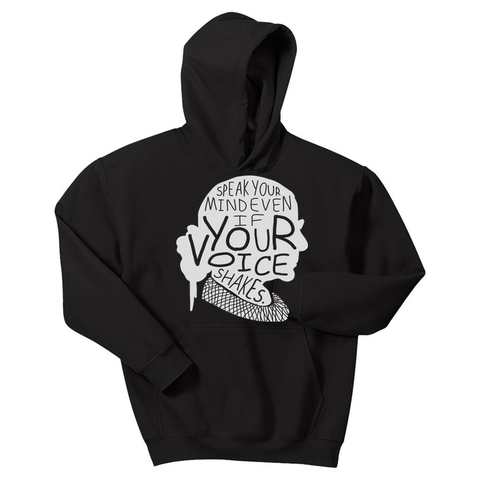 Speak Your Mind Even If Your Voice Shakes Kids Hoodie