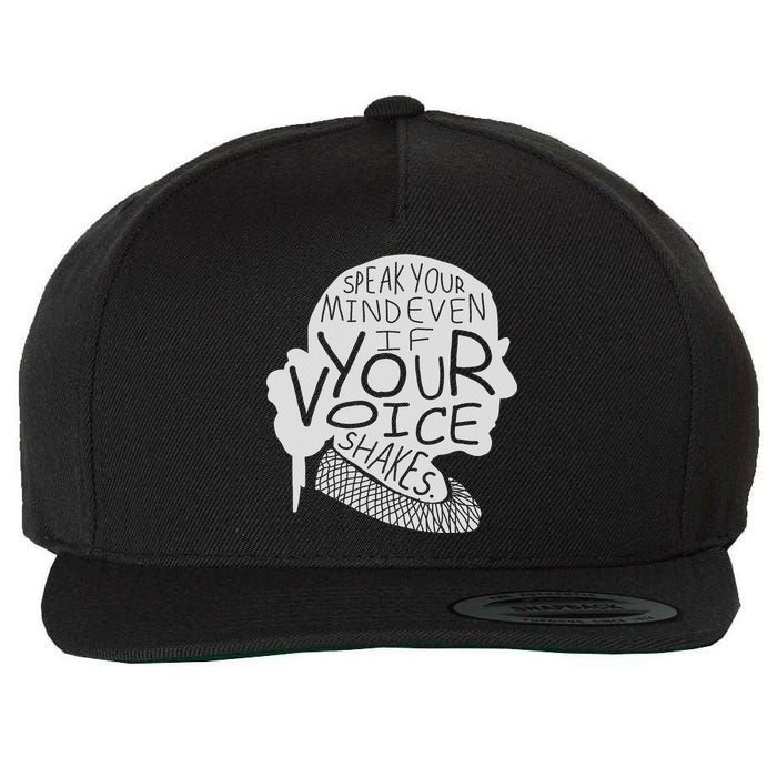 Speak Your Mind Even If Your Voice Shakes Wool Snapback Cap