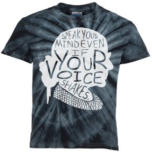 Speak Your Mind Even If Your Voice Shakes Kids Tie-Dye T-Shirt