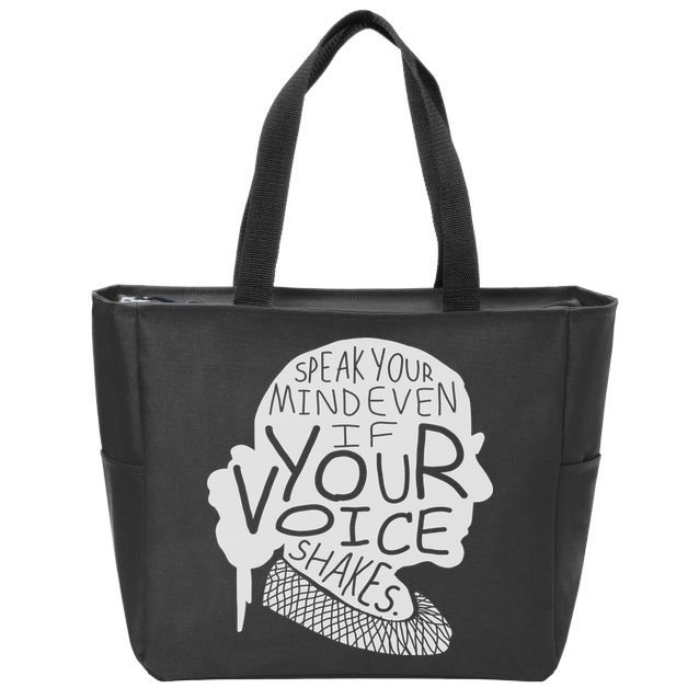 Speak Your Mind Even If Your Voice Shakes Zip Tote Bag