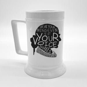 Speak Your Mind Even If Your Voice Shakes Beer Stein