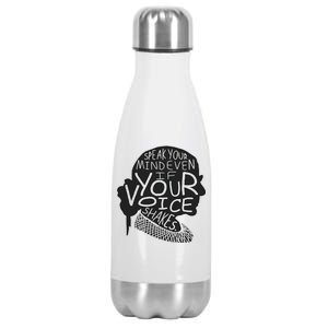 Speak Your Mind Even If Your Voice Shakes Stainless Steel Insulated Water Bottle