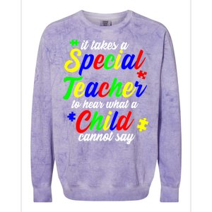 Special Autism Teacher  Colorblast Crewneck Sweatshirt