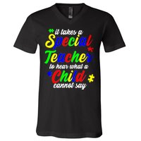 Special Autism Teacher  V-Neck T-Shirt