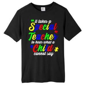 Special Autism Teacher  Tall Fusion ChromaSoft Performance T-Shirt