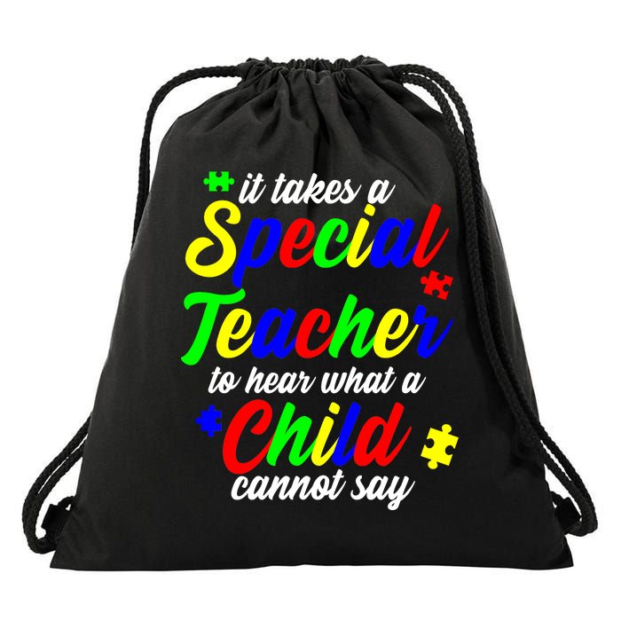 Special Autism Teacher  Drawstring Bag