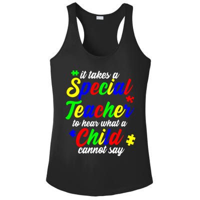 Special Autism Teacher  Ladies PosiCharge Competitor Racerback Tank
