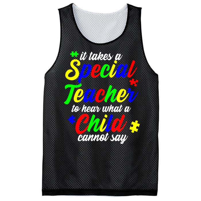 Special Autism Teacher  Mesh Reversible Basketball Jersey Tank