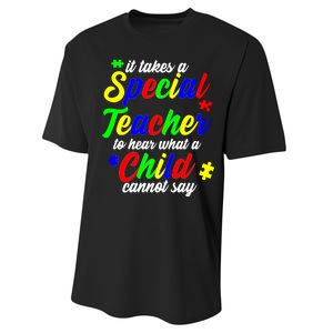 Special Autism Teacher  Performance Sprint T-Shirt