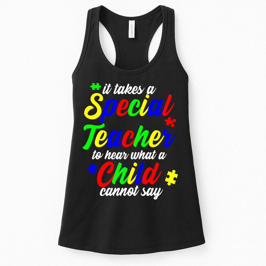 Special Autism Teacher  Womens Tank Top