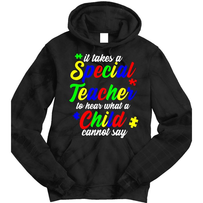 Special Autism Teacher  Tie Dye Hoodie