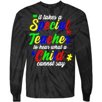 Special Autism Teacher  Tie-Dye Long Sleeve Shirt