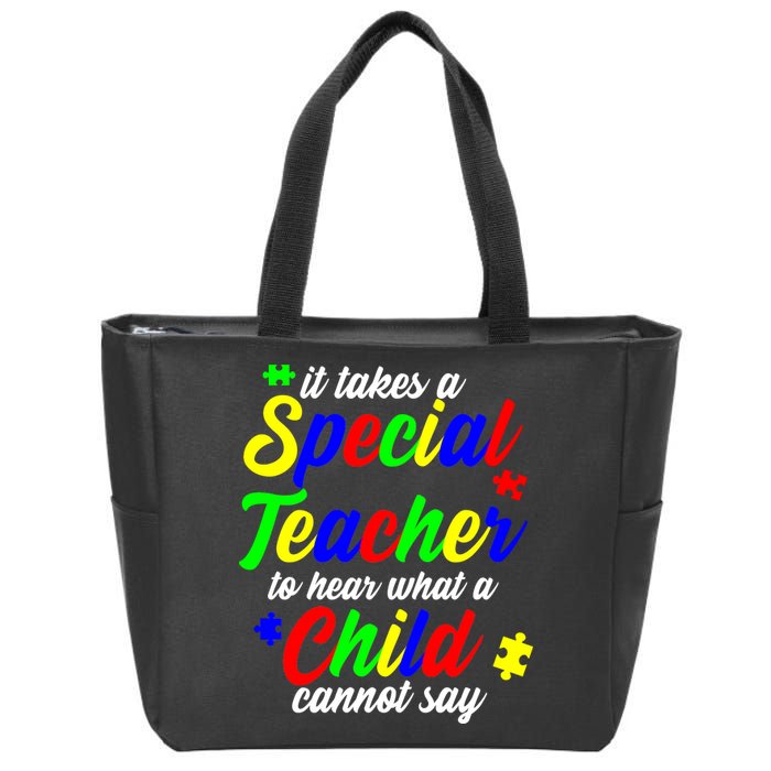 Special Autism Teacher  Zip Tote Bag