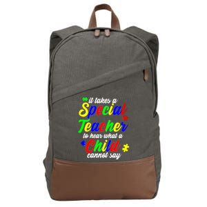 Special Autism Teacher  Cotton Canvas Backpack