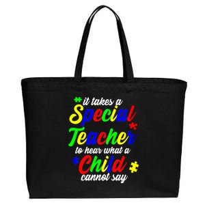 Special Autism Teacher  Cotton Canvas Jumbo Tote