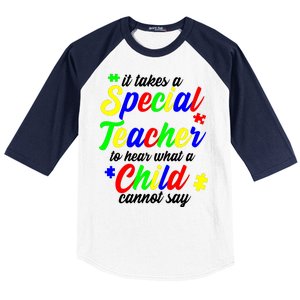 Special Autism Teacher  Baseball Sleeve Shirt