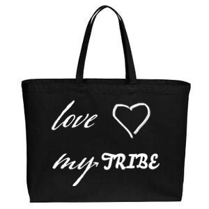 Special Needs Awareness Support Love My Tribe Cotton Canvas Jumbo Tote