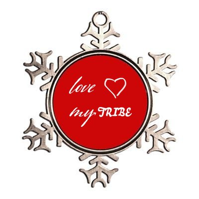 Special Needs Awareness Support Love My Tribe Metallic Star Ornament