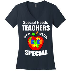 Special Needs Teachers Are Extra Special Women's V-Neck T-Shirt