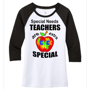 Special Needs Teachers Are Extra Special Women's Tri-Blend 3/4-Sleeve Raglan Shirt