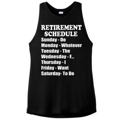 Special Retiree Gift - Funny Retirement Schedule  Ladies PosiCharge Tri-Blend Wicking Tank