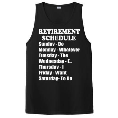 Special Retiree Gift - Funny Retirement Schedule  PosiCharge Competitor Tank