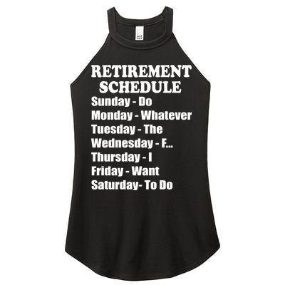 Special Retiree Gift - Funny Retirement Schedule  Women's Perfect Tri Rocker Tank