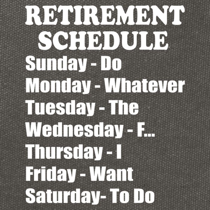 Special Retiree Gift - Funny Retirement Schedule  Cotton Canvas Backpack