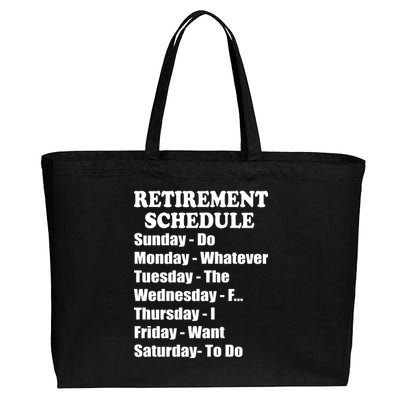 Special Retiree Gift - Funny Retirement Schedule  Cotton Canvas Jumbo Tote