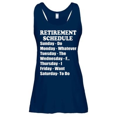 Special Retiree Gift - Funny Retirement Schedule  Ladies Essential Flowy Tank