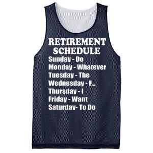 Special Retiree Gift - Funny Retirement Schedule  Mesh Reversible Basketball Jersey Tank