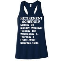 Special Retiree Gift - Funny Retirement Schedule  Women's Racerback Tank