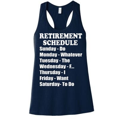 Special Retiree Gift - Funny Retirement Schedule  Women's Racerback Tank