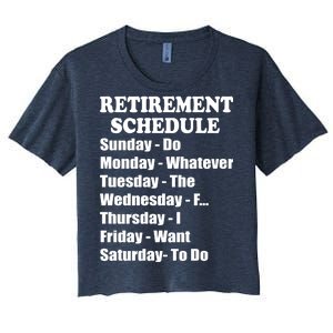 Special Retiree Gift - Funny Retirement Schedule  Women's Crop Top Tee