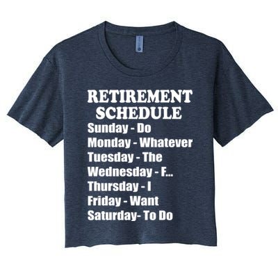 Special Retiree Gift - Funny Retirement Schedule  Crop Top