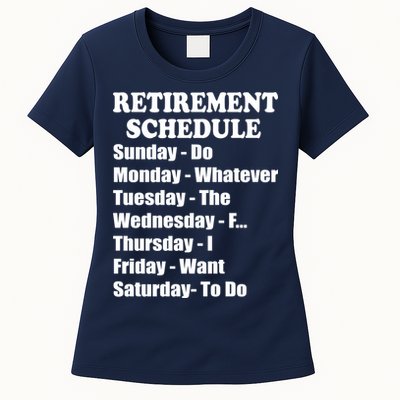 Special Retiree Gift - Funny Retirement Schedule  Womens T-Shirt