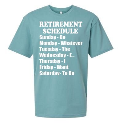 Special Retiree Gift - Funny Retirement Schedule  Sueded Cloud Jersey T-Shirt