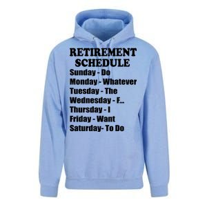 Special Retiree Gift - Funny Retirement Schedule  Unisex Surf Hoodie