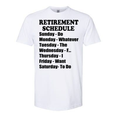 Special Retiree Gift - Funny Retirement Schedule  Softstyle® CVC T-Shirt