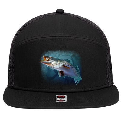 Speck Trout Fish 7 Panel Mesh Trucker Snapback Hat