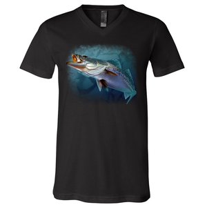 Speck Trout Fish V-Neck T-Shirt