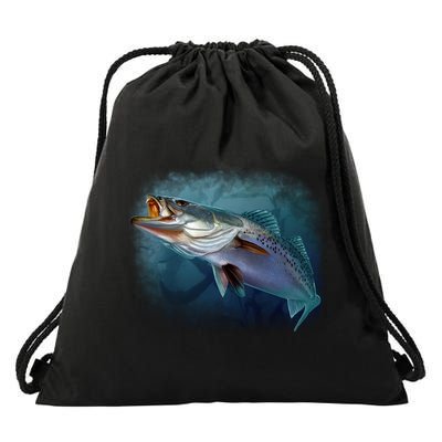 Speck Trout Fish Drawstring Bag