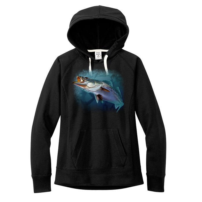 Speck Trout Fish Women's Fleece Hoodie