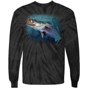 Speck Trout Fish Tie-Dye Long Sleeve Shirt