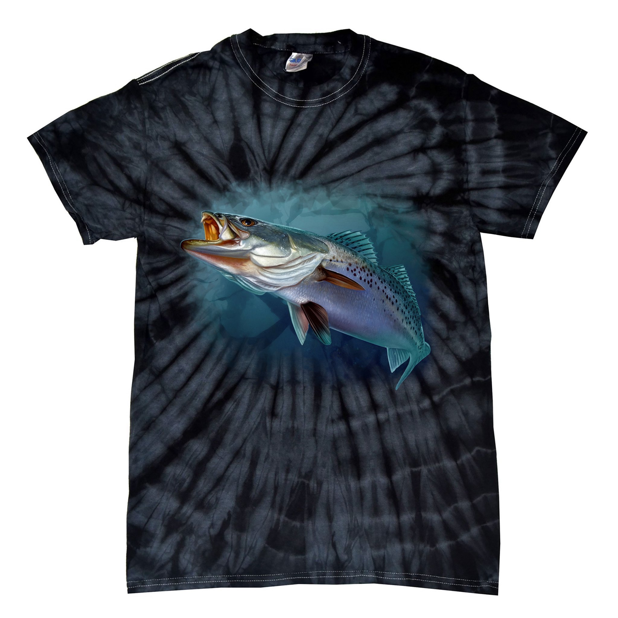 Speck Trout Fish Tie-Dye T-Shirt