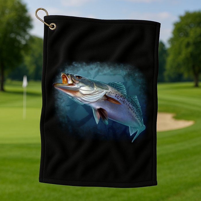 Speck Trout Fish Golf Towel