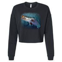 Speck Trout Fish Cropped Pullover Crew