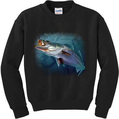 Speck Trout Fish Kids Sweatshirt