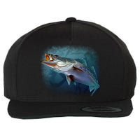 Speck Trout Fish Wool Snapback Cap